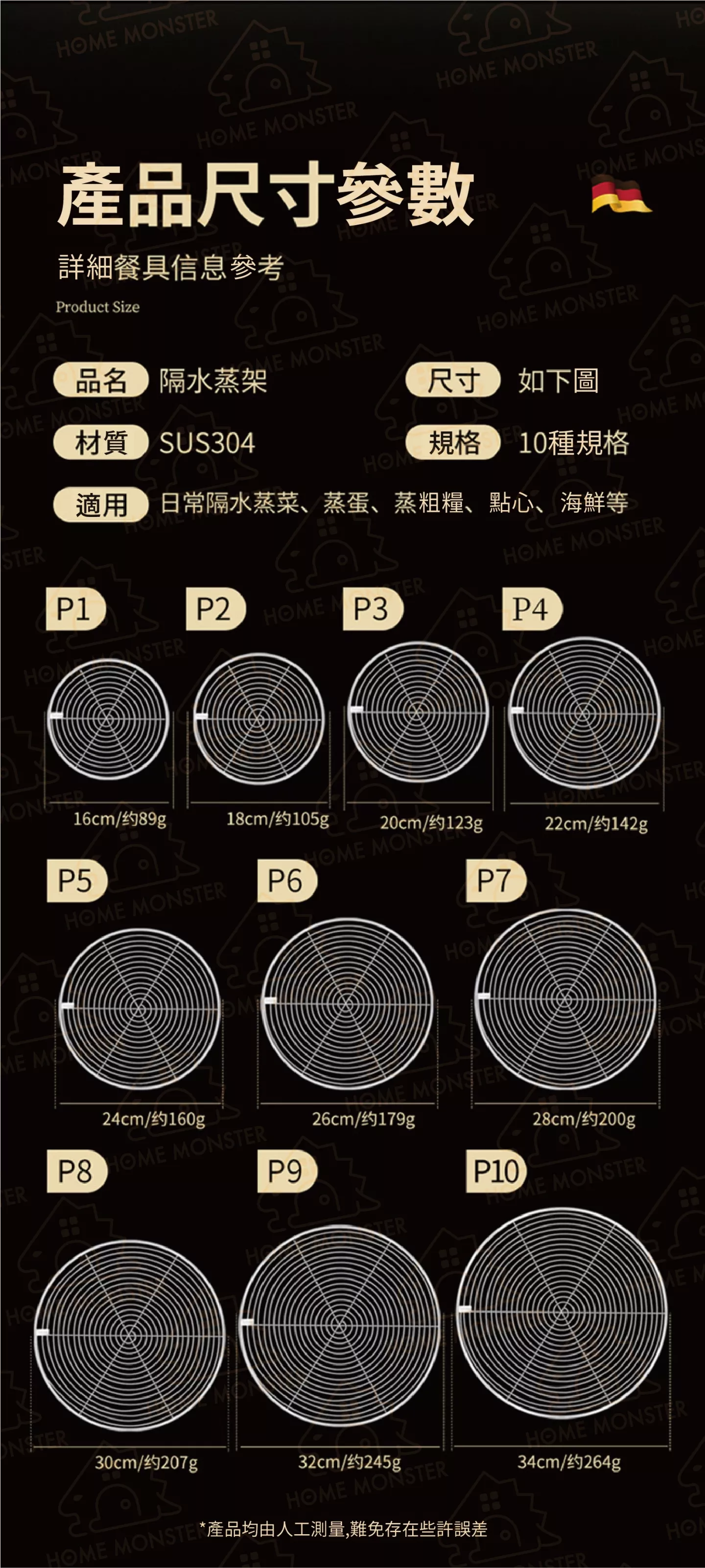 【加厚50%】食品級304不鏽鋼蒸架 蒸盤 蒸架 蒸網