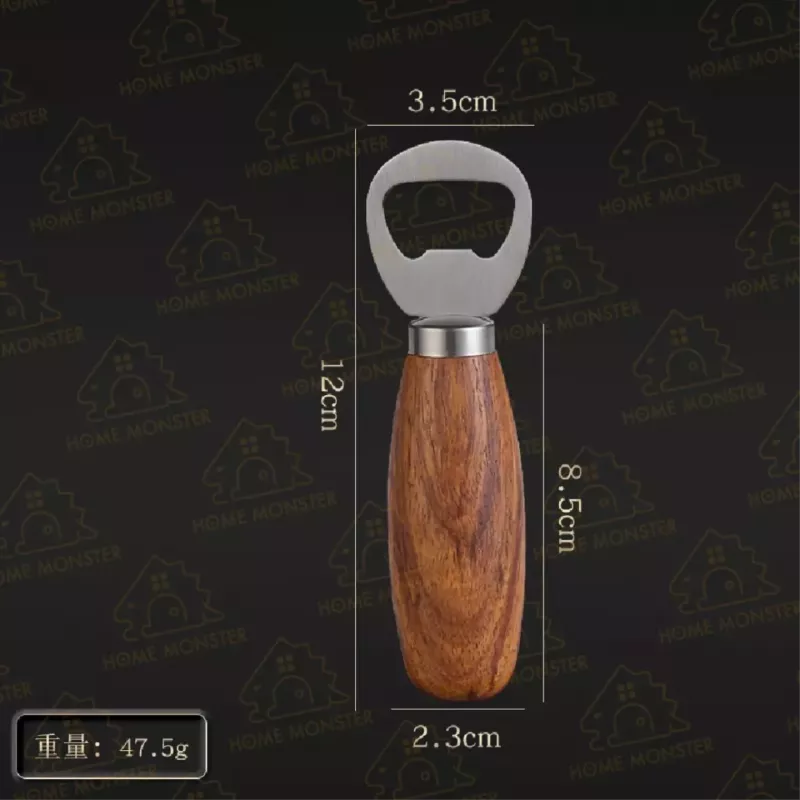 【原木質感】304不鏽鋼開瓶器 原木啤酒開瓶器