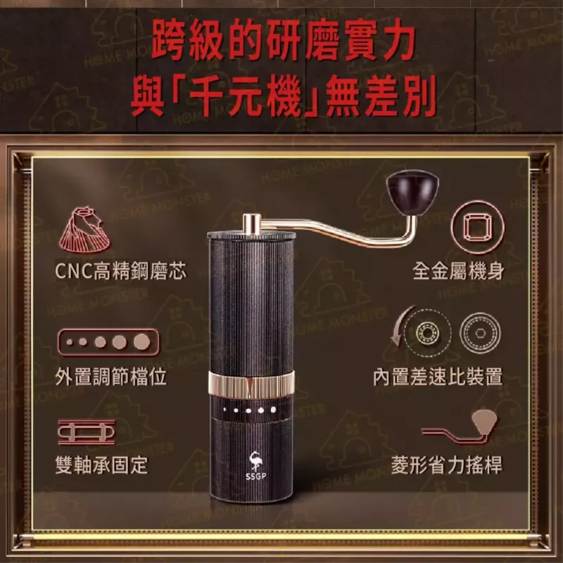 【四倍省力】合金手搖咖啡豆機 隨身磨豆機 手搖磨豆機 露營咖啡機